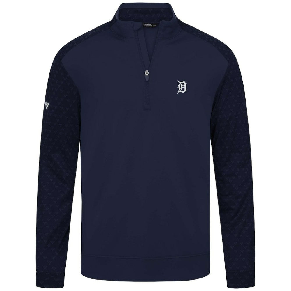 Detroit Tigers Levelwear Aztec Insignia 2.0 Quarter-Zip Pullover Top Navy