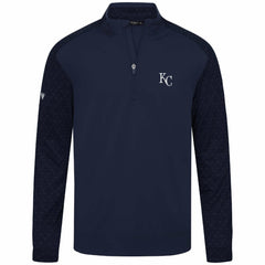 Kansas City Royals Levelwear Aztec Insignia 2.0 Quarter-Zip Pullover Top Navy