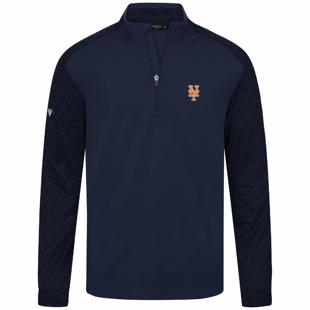New York Mets Levelwear Aztec Insignia 2.0 Quarter-Zip Pullover Top Navy