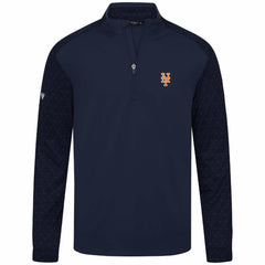 New York Mets Levelwear Aztec Insignia 2.0 Quarter-Zip Pullover Top Navy