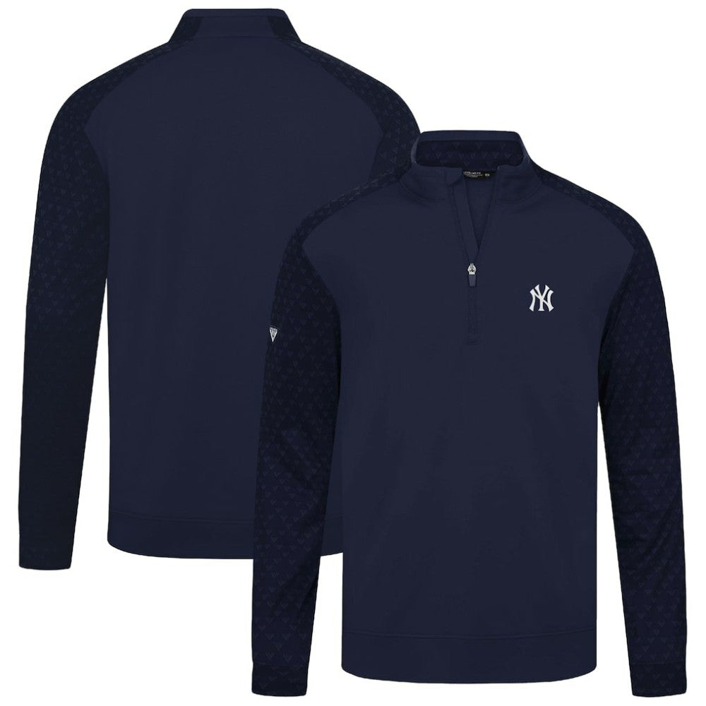 New York Yankees Levelwear Aztec Insignia 2.0 Quarter-Zip Pullover Top Navy