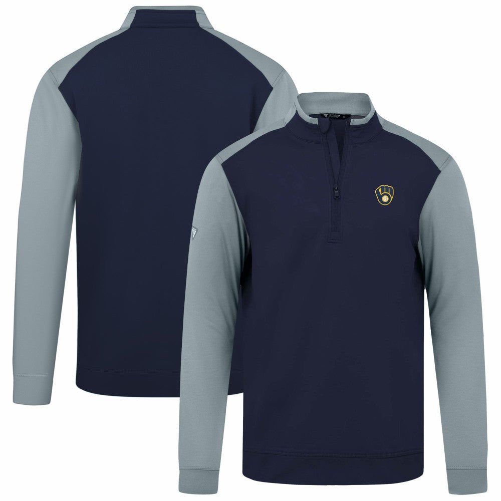 Milwaukee Brewers Levelwear Insignia 2.0 Quarter-Zip Pullover Top Navy