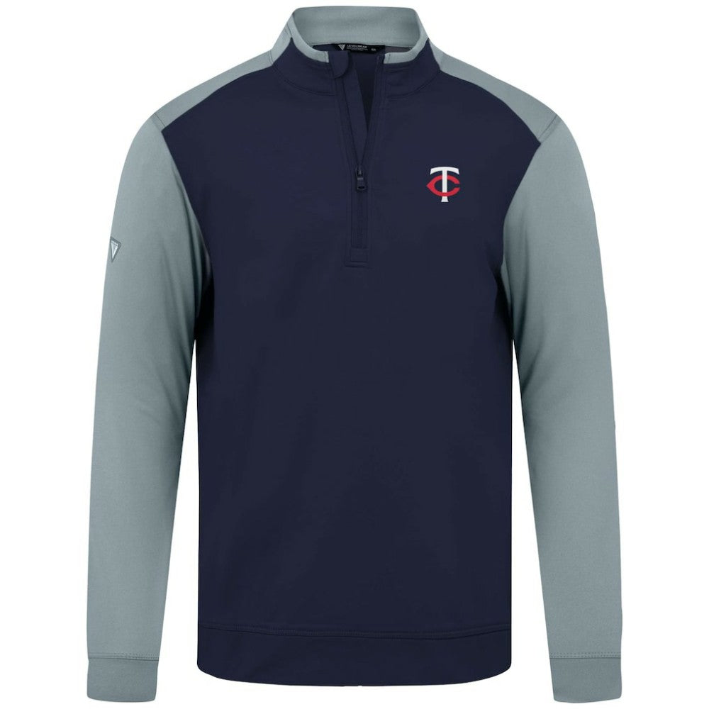 Minnesota Twins Levelwear Insignia 2.0 Quarter-Zip Pullover Top Navy