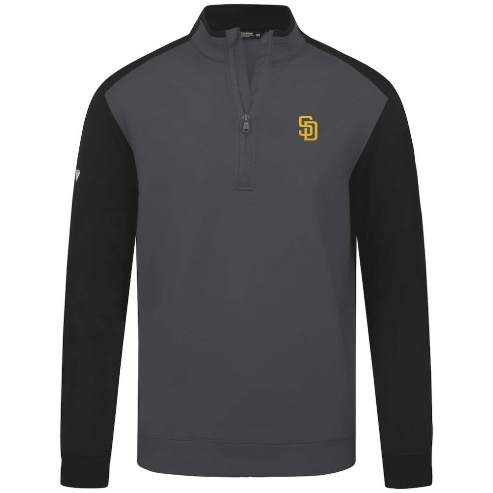 San Diego Padres Levelwear Insignia 2.0 Quarter-Zip Pullover Top Charcoal