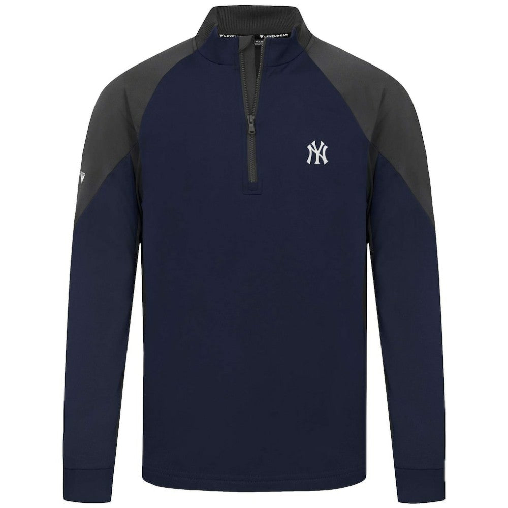 New York Yankees Levelwear Cadet Insignia 2.0 Raglan Quarter-Zip Jacket Navy