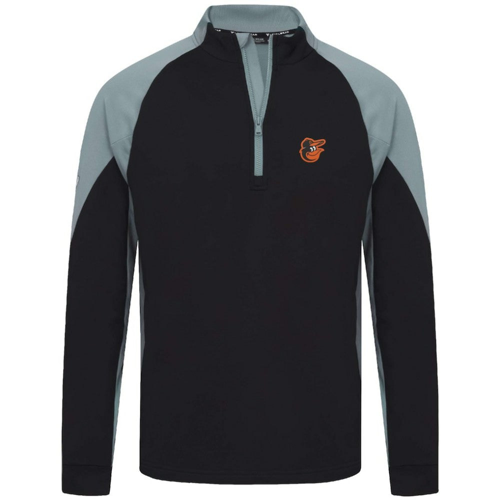 Baltimore Orioles Levelwear Cadet Insignia 2.0 Raglan Quarter-Zip Jacket Black