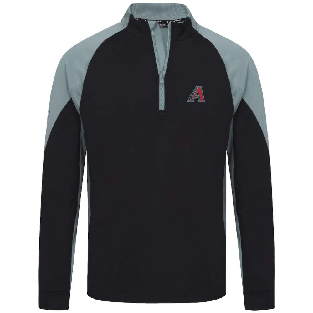 Arizona Diamondbacks Levelwear Cadet Insignia 2.0 Raglan Quarter-Zip Jacket Black