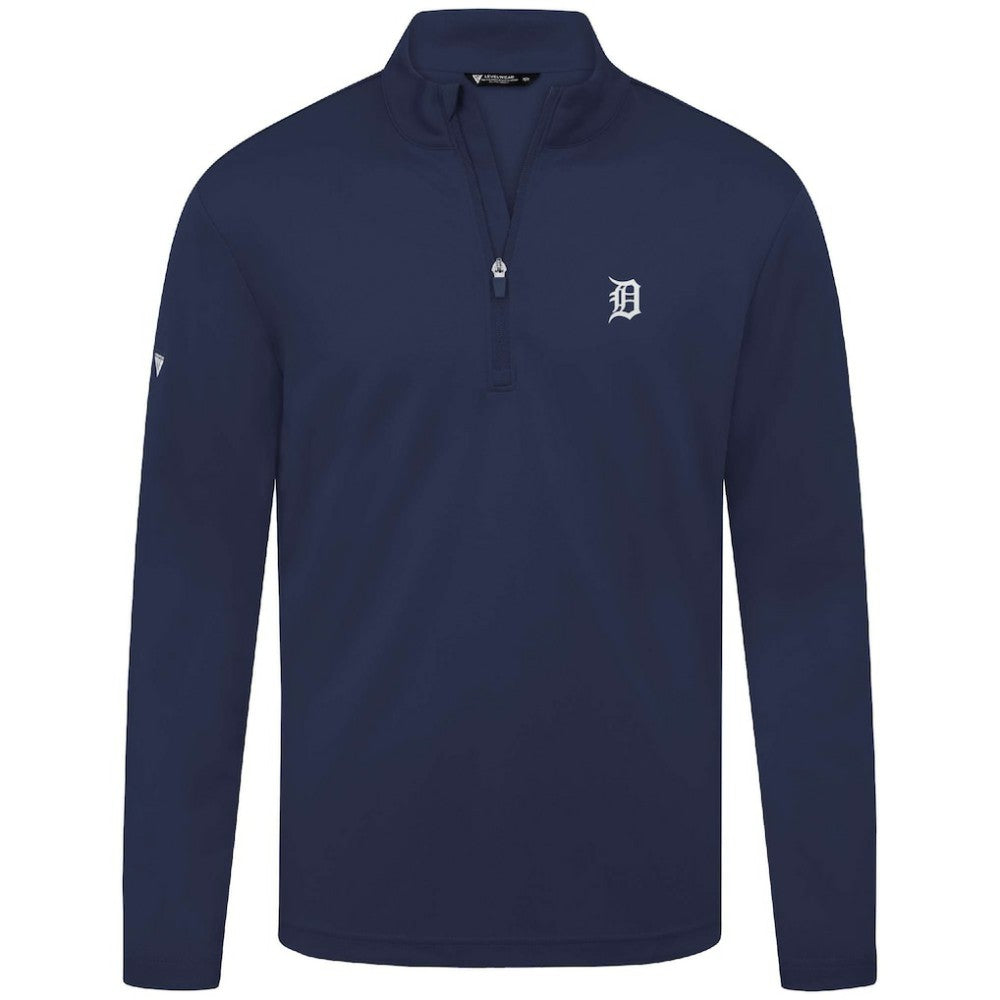 Detroit Tigers Levelwear Heron Insignia 2.0 Quarter-Zip Jacket Navy