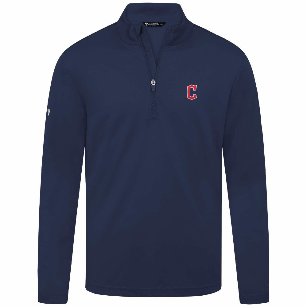 Cleveland Guardians Levelwear Heron Insignia 2.0 Quarter-Zip Jacket Navy