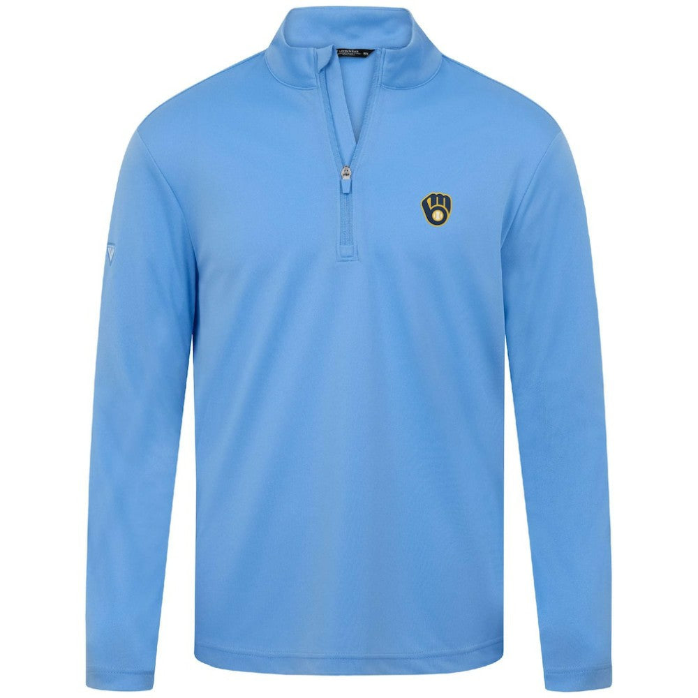 Milwaukee Brewers Levelwear Heron Insignia 2.0 Quarter-Zip Jacket Powder Blue