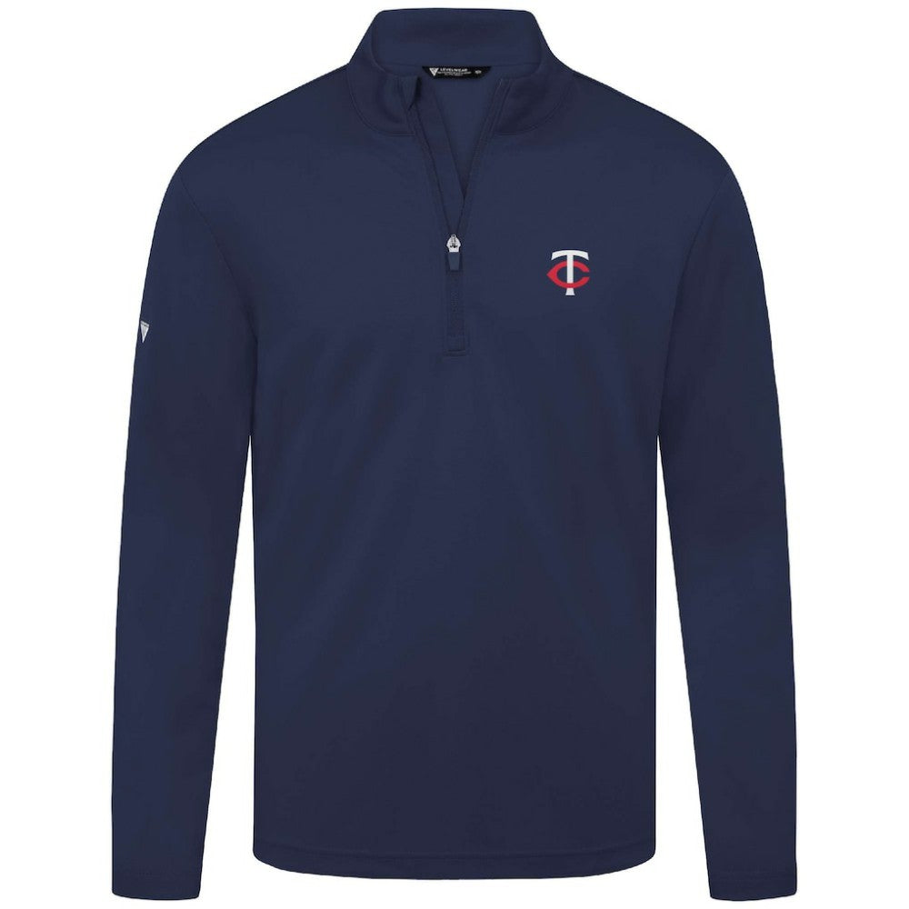 Minnesota Twins Levelwear Heron Insignia 2.0 Quarter-Zip Jacket Navy