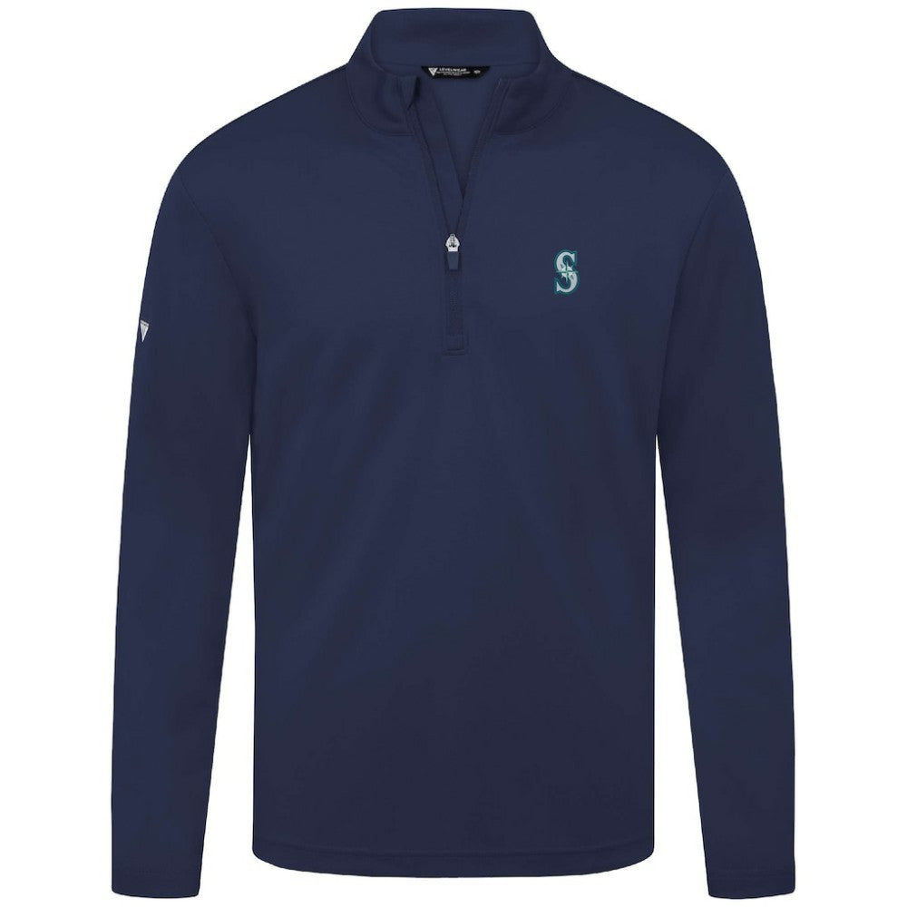 Seattle Mariners Levelwear Heron Insignia 2.0 Quarter-Zip Jacket Navy