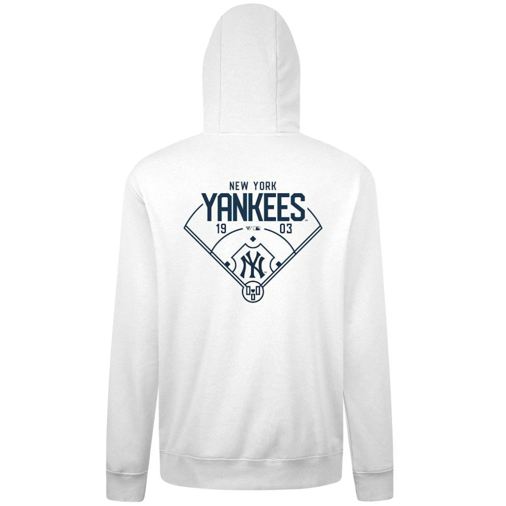 New York Yankees Levelwear Podium Primary Pullover Hoodie White