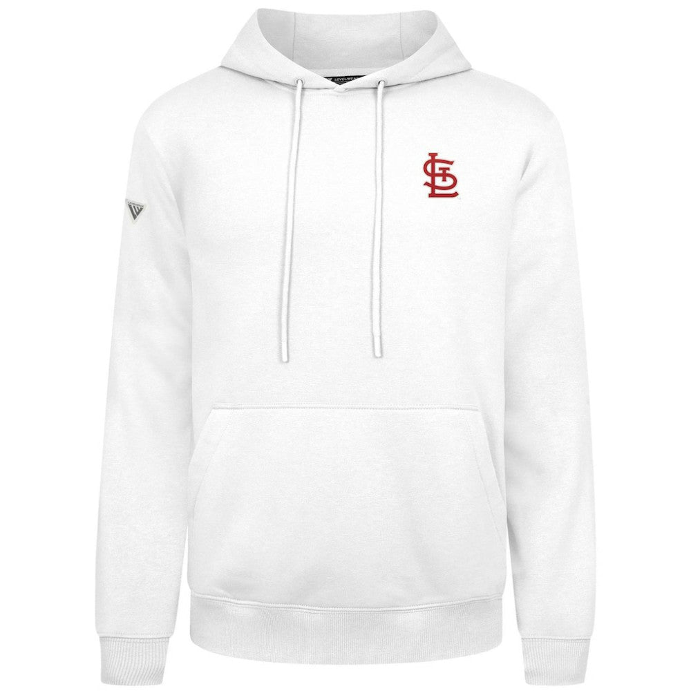 St. Louis Cardinals Levelwear Podium Primary Pullover Hoodie White