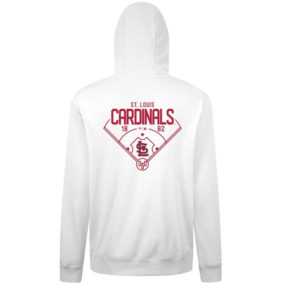 St. Louis Cardinals Levelwear Podium Primary Pullover Hoodie White
