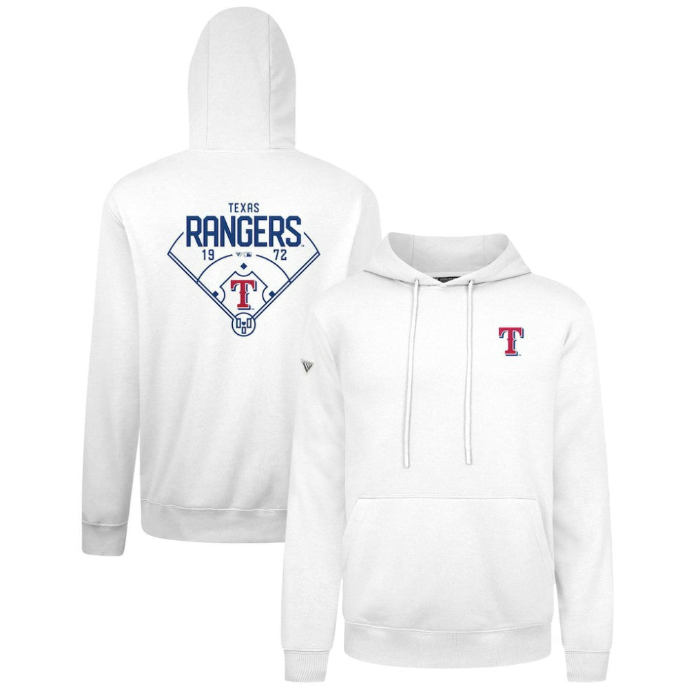 Texas Rangers Levelwear Podium Primary Pullover Hoodie White