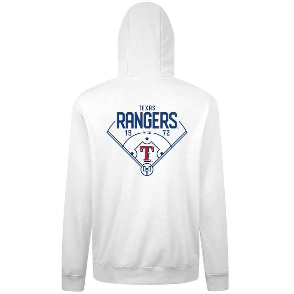 Texas Rangers Levelwear Podium Primary Pullover Hoodie White