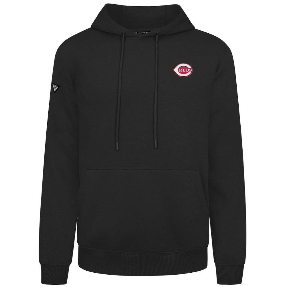 Cincinnati Reds Levelwear Podium Primary Pullover Hoodie Black