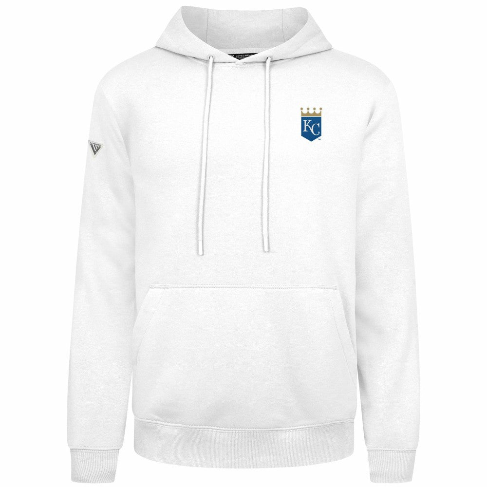 Kansas City Royals Levelwear Podium Primary Pullover Hoodie White