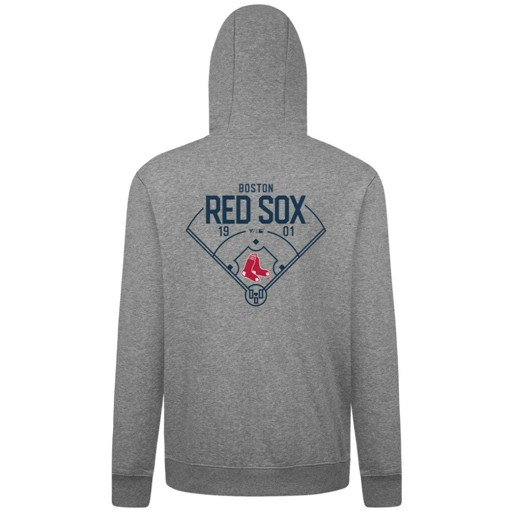Boston Red Sox Levelwear Podium Primary Pullover Hoodie Gray