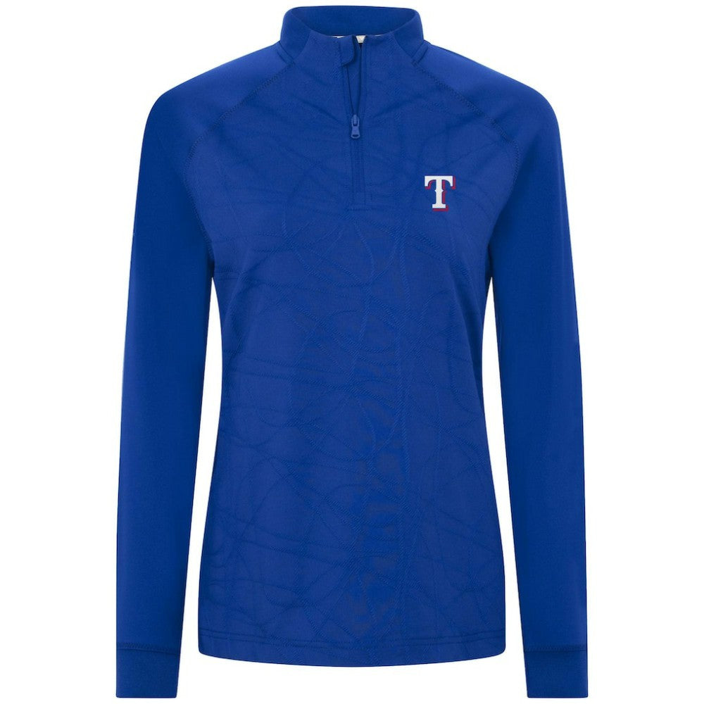 Texas Rangers Levelwear Women's Amethyst Insignia 2.0 Quarter-Zip Jacket Royal