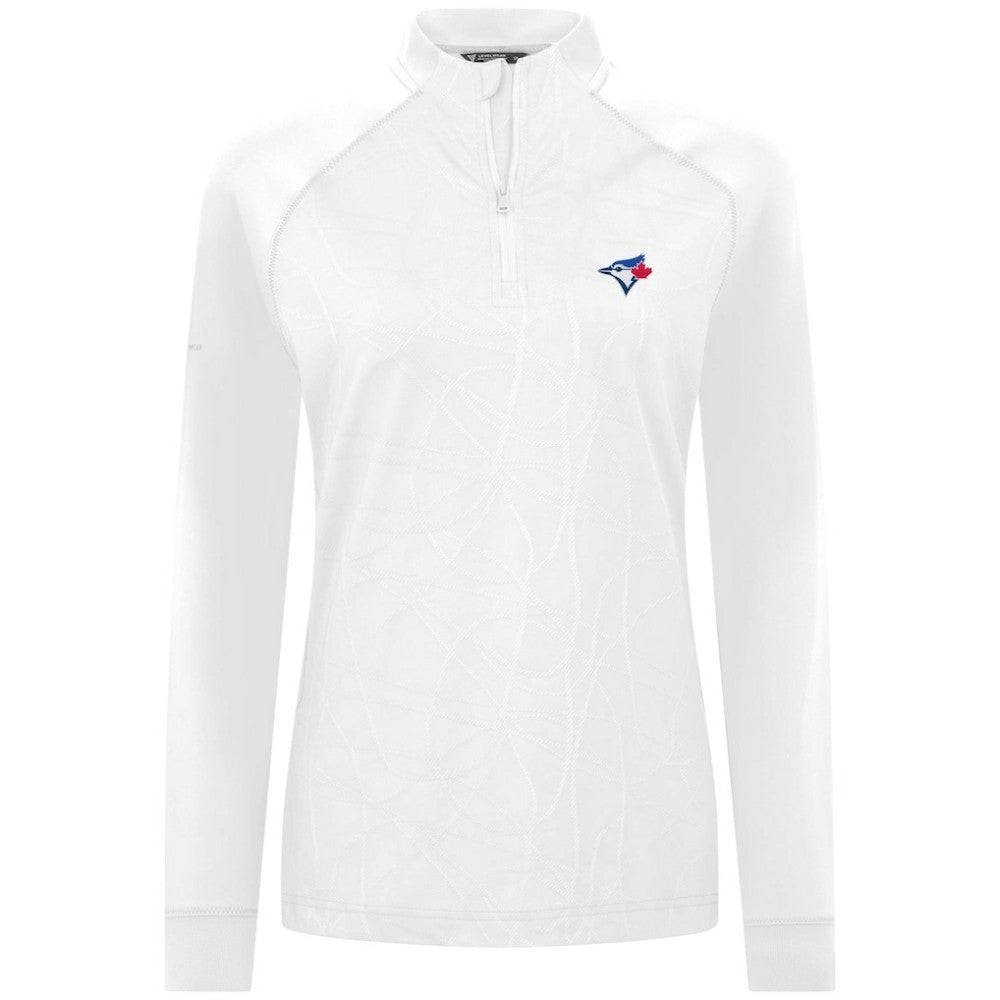 Toronto Blue Jays Levelwear Women's Amethyst Insignia 2.0 Quarter-Zip Jacket White