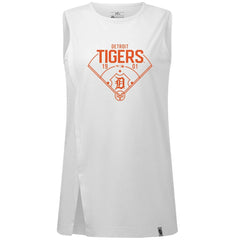 Detroit Tigers Levelwear Women's Influx Home Field Tank Top White