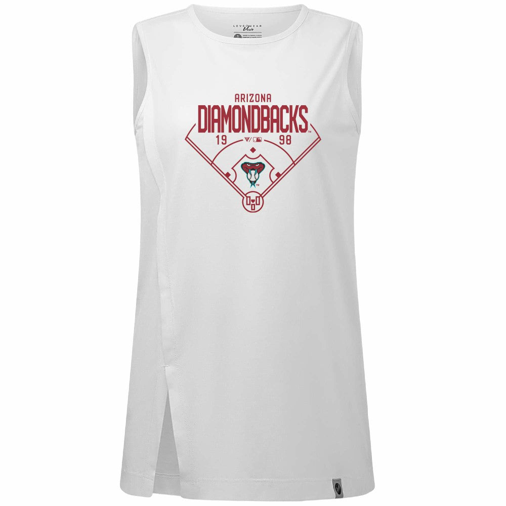 Arizona Diamondbacks Levelwear Women's Influx Home Field Tank Top White