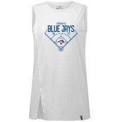 Toronto Blue Jays Levelwear Women's Influx Home Field Tank Top White