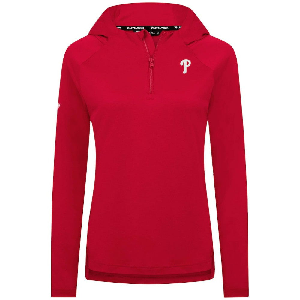 Philadelphia Phillies Levelwear Women's Raven Insignia 2.0 Quarter-Zip Jacket Red