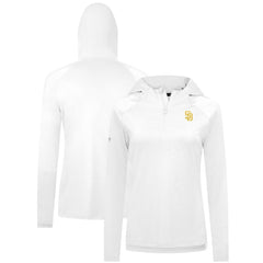 San Diego Padres Levelwear Women's Raven Insignia 2.0 Quarter-Zip Jacket White