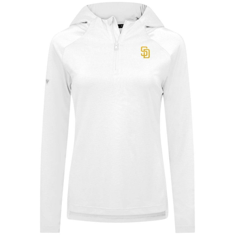 San Diego Padres Levelwear Women's Raven Insignia 2.0 Quarter-Zip Jacket White