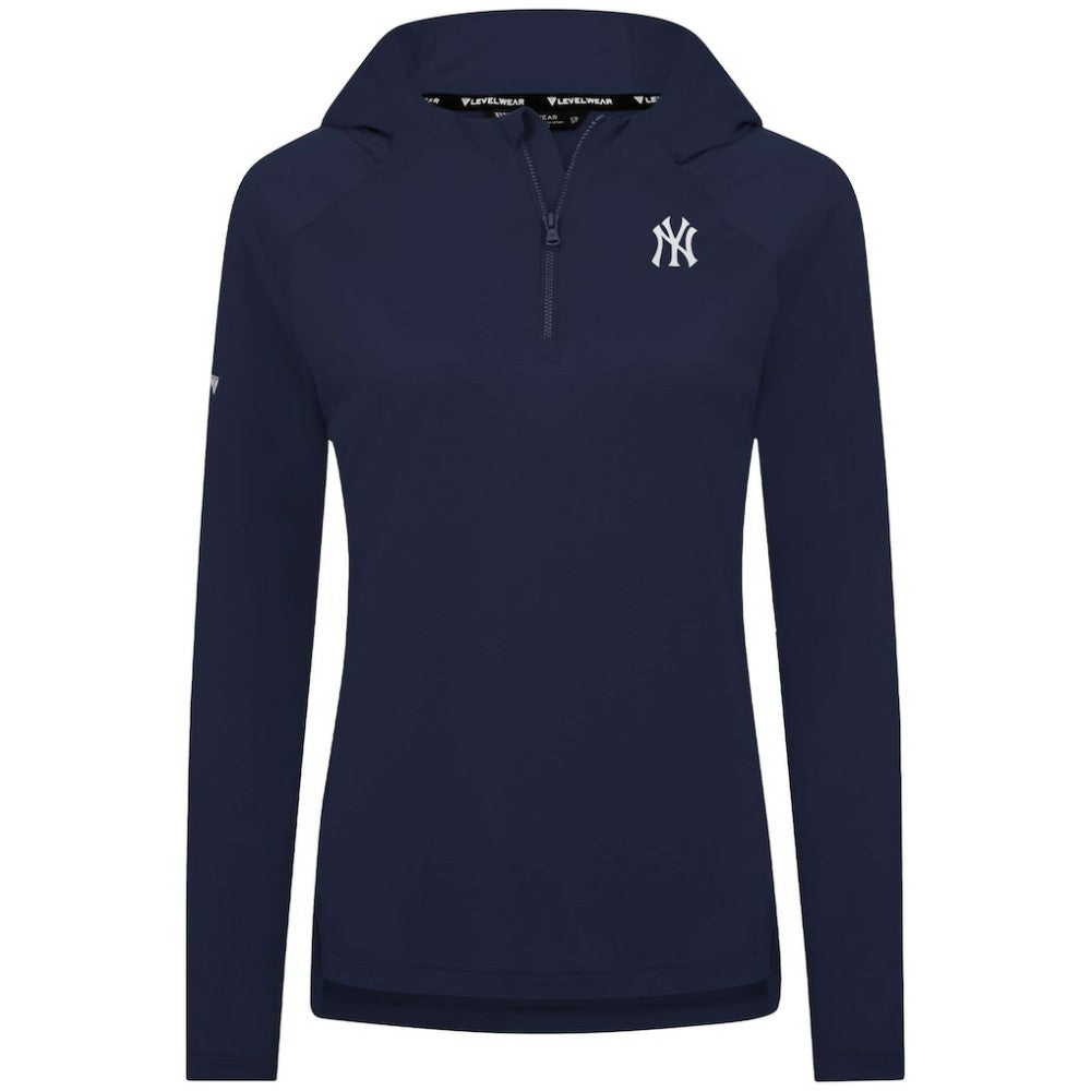 New York Yankees Levelwear Women's Raven Insignia 2.0 Quarter-Zip Jacket Navy
