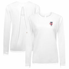 Minnesota Twins Levelwear Women's Sequoia Primary Logo Long Sleeve T-Shirt White