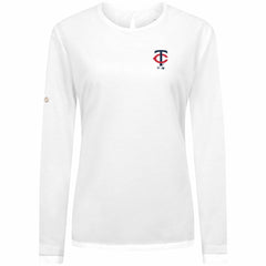 Minnesota Twins Levelwear Women's Sequoia Primary Logo Long Sleeve T-Shirt White