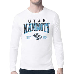 Utah Mammoth Starter Retro Graphic Long Sleeve T-Shirt - White T-shirts