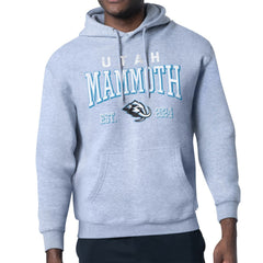 Utah Mammoth Starter Retro Graphic Fleece Pullover Hoodie - Heather Gray Hoodies