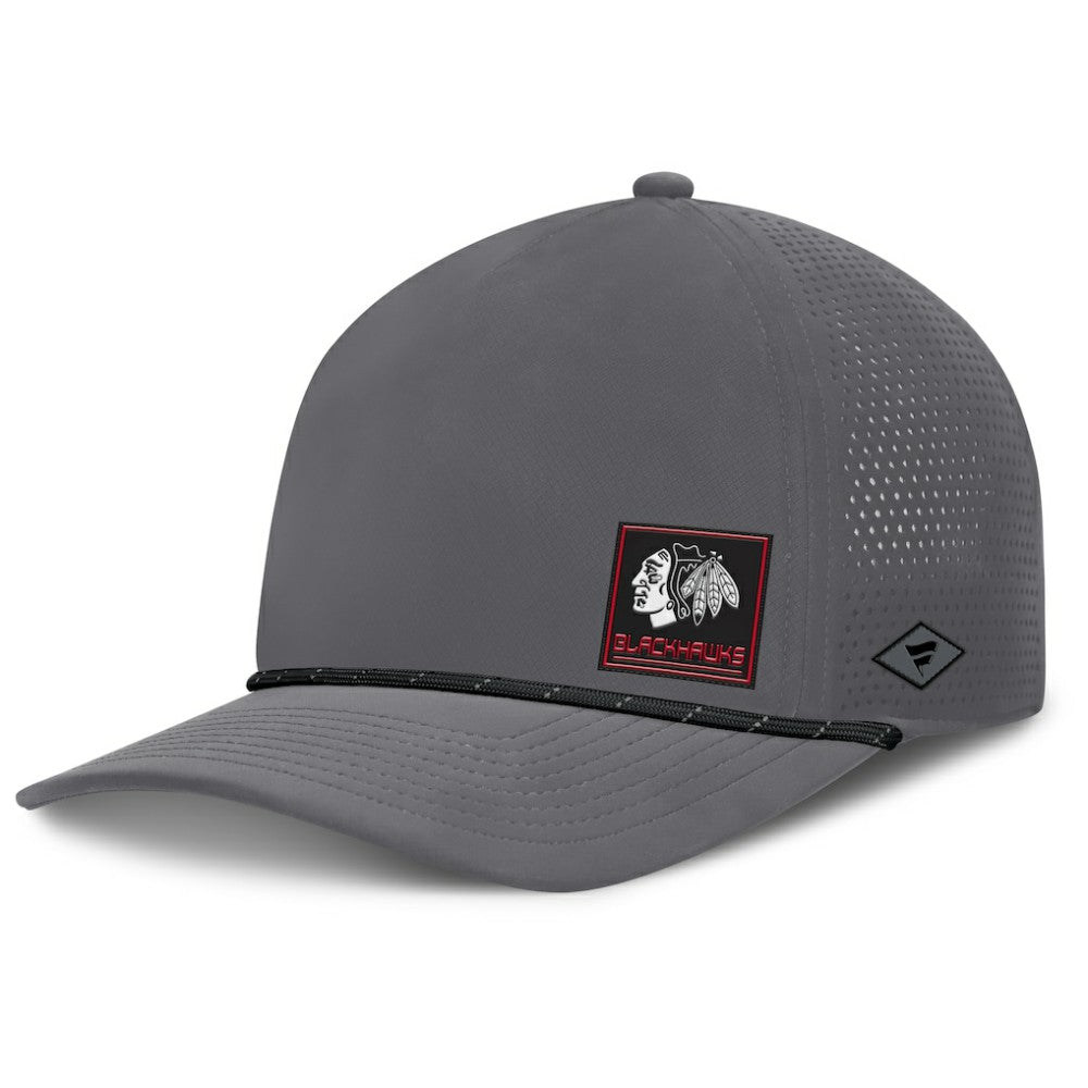 Chicago Blackhawks Fanatics Captain Rope Adjustable Hat - Gray Hats
