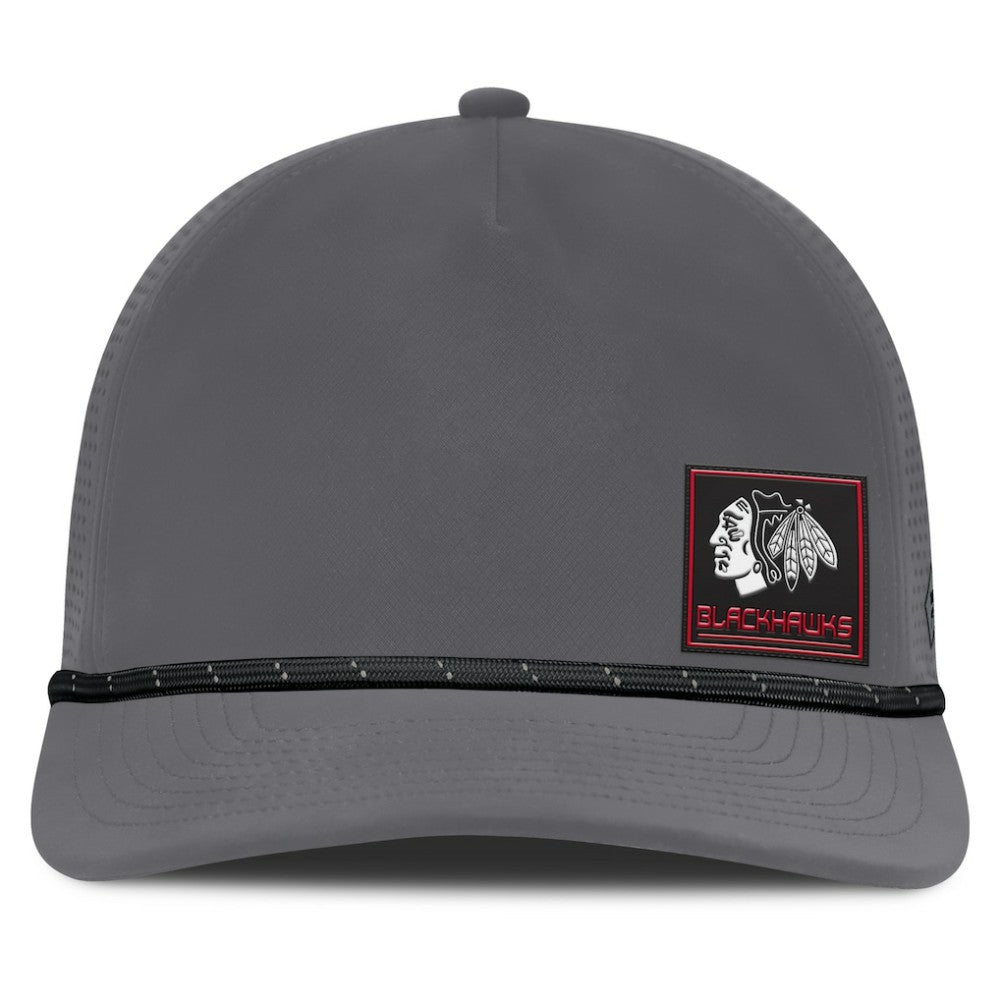 Chicago Blackhawks Fanatics Captain Rope Adjustable Hat - Gray Hats