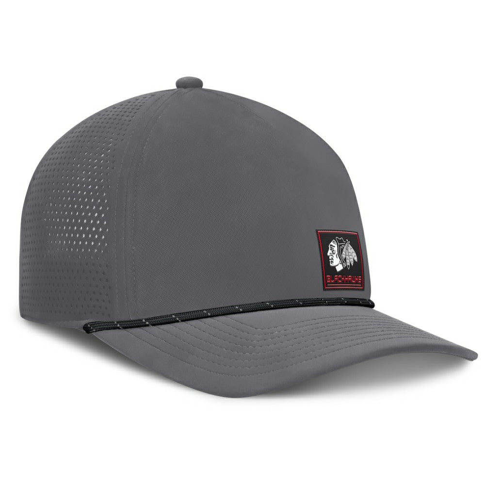 Chicago Blackhawks Fanatics Captain Rope Adjustable Hat - Gray Hats