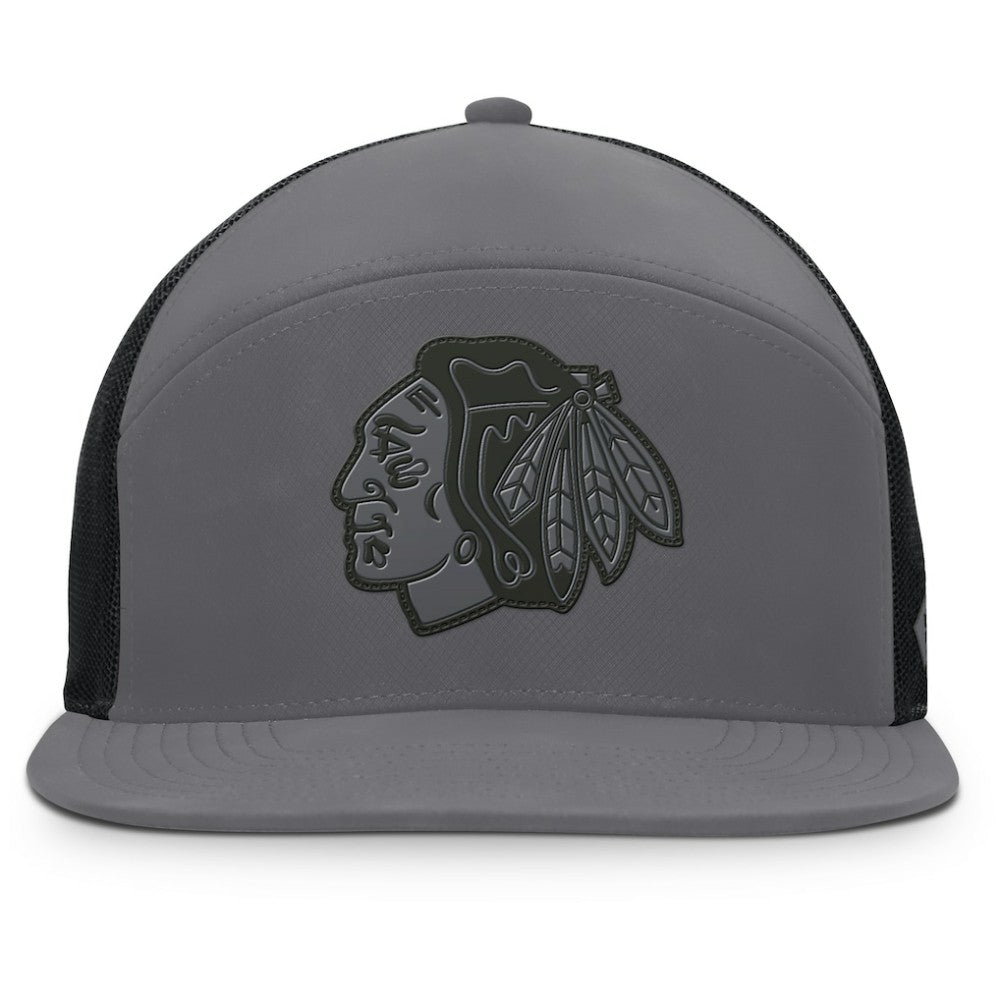Chicago Blackhawks Fanatics Fairweather Adjustable Hat - Charcoal Hats