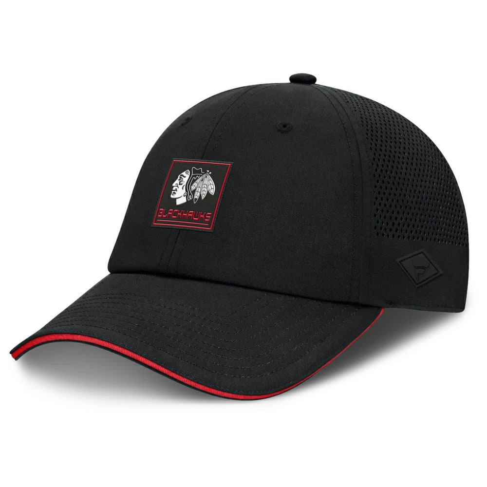 Chicago Blackhawks Fanatics Driver Adjustable Hat - Black Hats