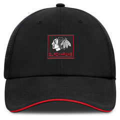 Chicago Blackhawks Fanatics Driver Adjustable Hat - Black Hats