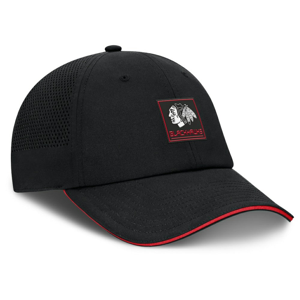 Chicago Blackhawks Fanatics Driver Adjustable Hat - Black Hats