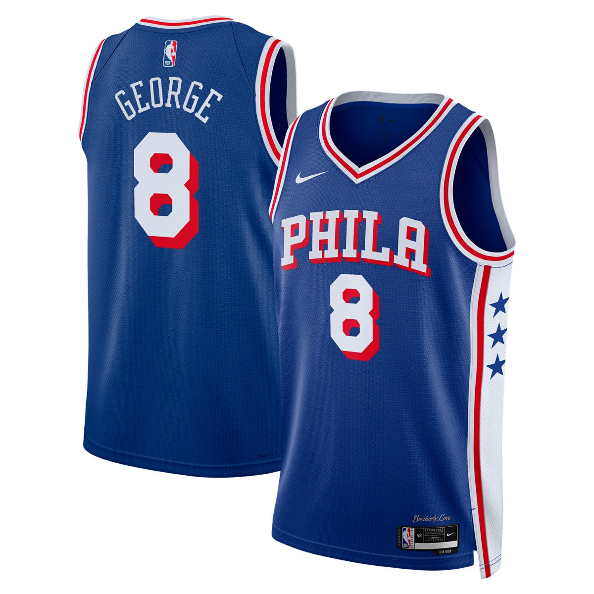 Paul George Philadelphia 76ers Unisex 2024 Offseason Addition Swingman Jersey - Royal on sale
