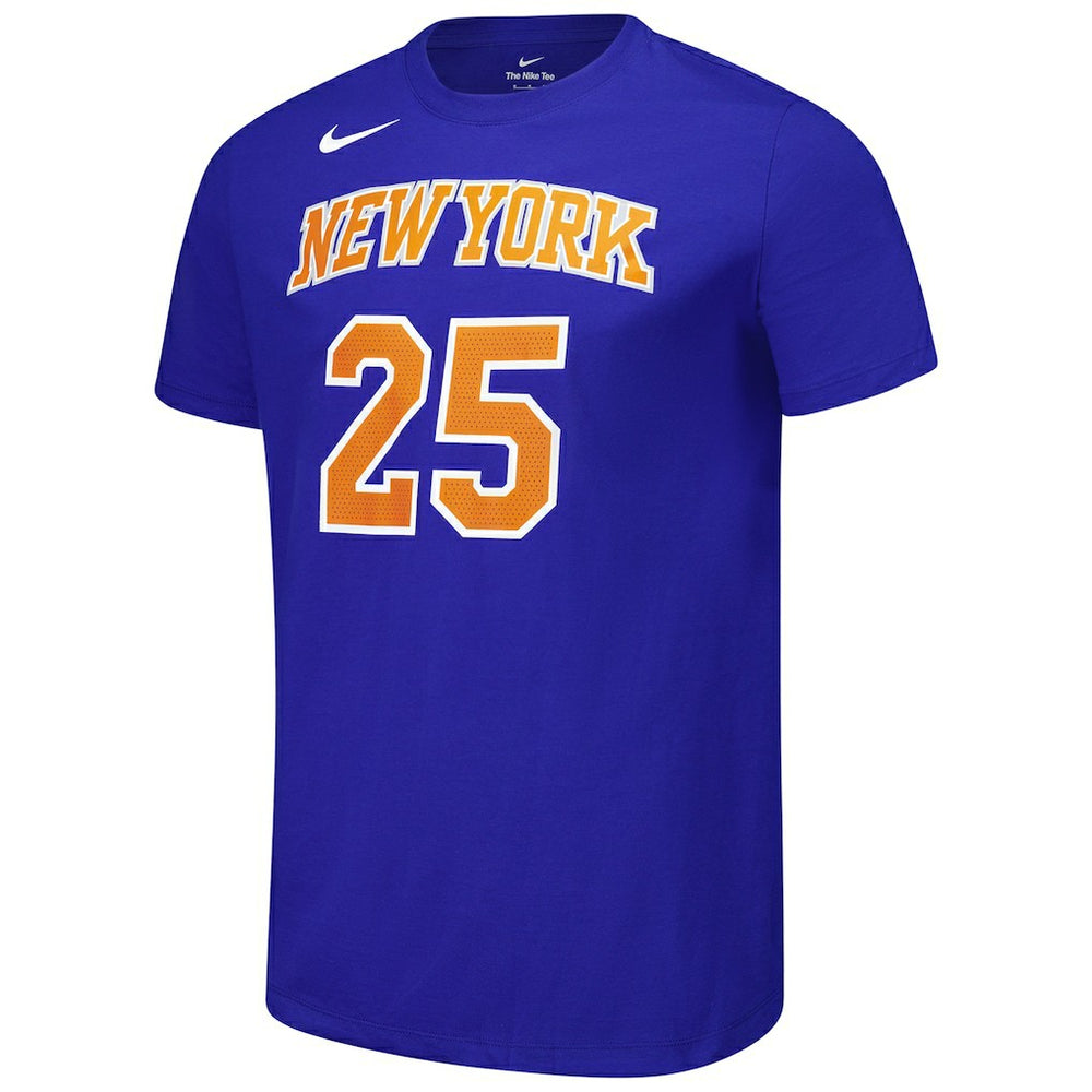 Mikal Bridges New York Knicks Unisex Name & Number T-Shirt - Blue cheap