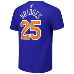 Mikal Bridges New York Knicks Unisex Name & Number T-Shirt - Blue cheap