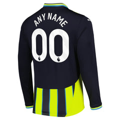 Manchester City 2024/25 Away Replica Long Sleeve Custom Jersey - Navy on sale