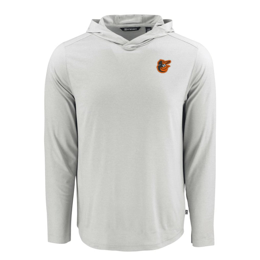 Baltimore Orioles Cutter & Buck Coastline Epic Comfort Recycled Eco Hoodie Long Sleeve T-Shirt Gray