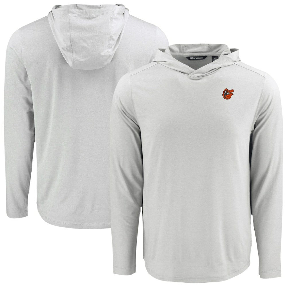 Baltimore Orioles Cutter & Buck Coastline Epic Comfort Recycled Eco Hoodie Long Sleeve T-Shirt Gray